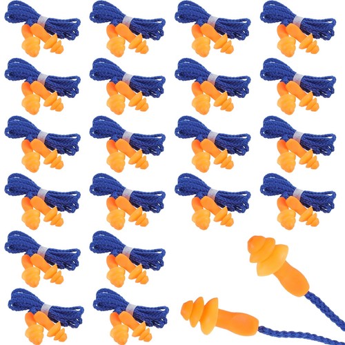 Pairs ear plugs with - plugs, cord